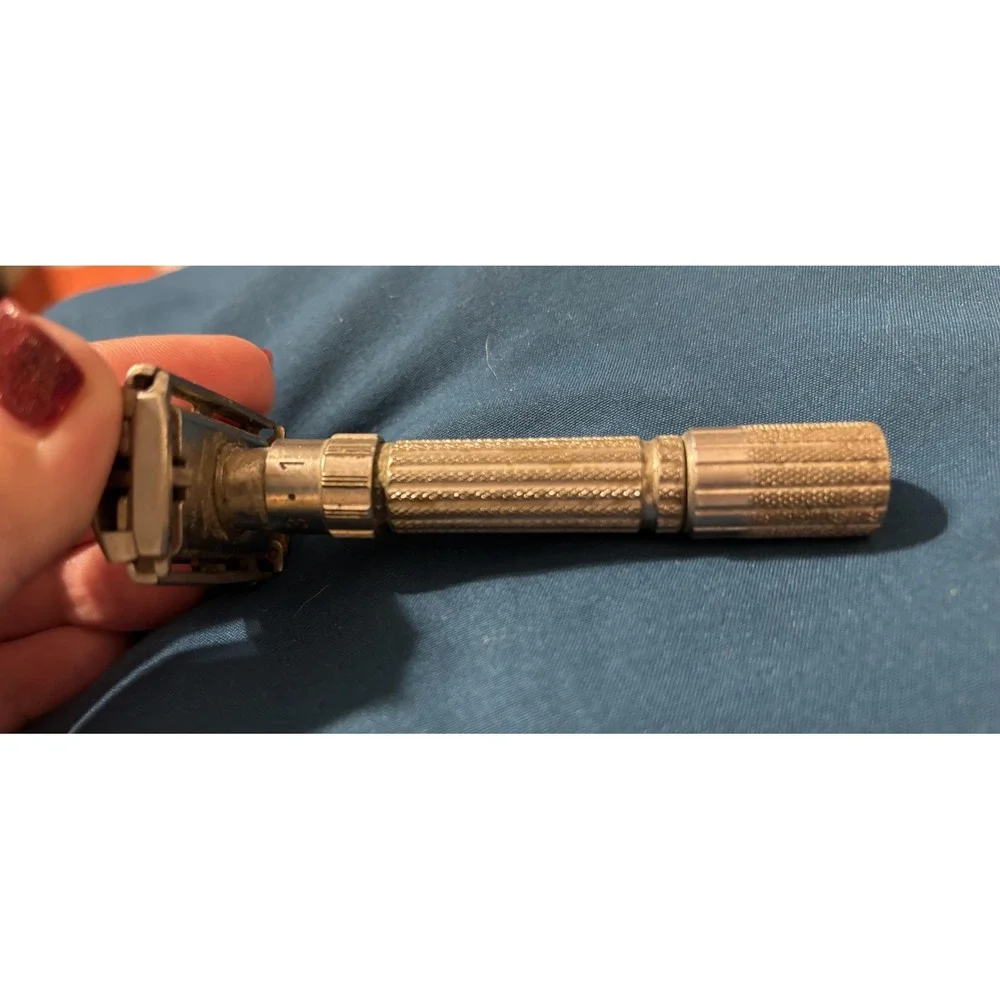 Vintage Gillette Fatboy Adjustable Safety Razor Metal Made In USA Double Edge